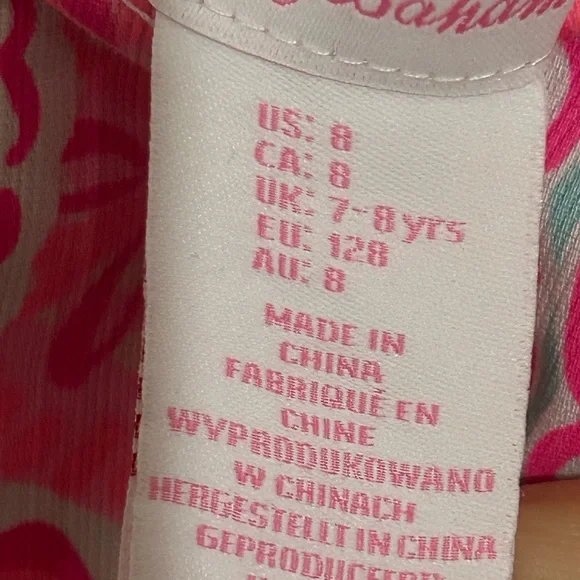 Tommy Bahama Pink and Blue Kids Casual Dress - Picture 4 of 6